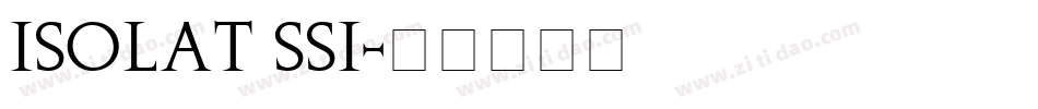 Isolat SSi字体转换
